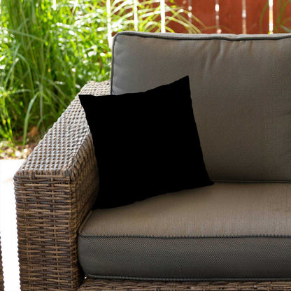 Coussin décoratif en sergé de polyester noir pur - Décoration élégante pour la maison