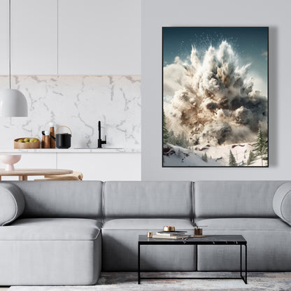 Ruined Excursion - Green Framed Canvas for Home Decor