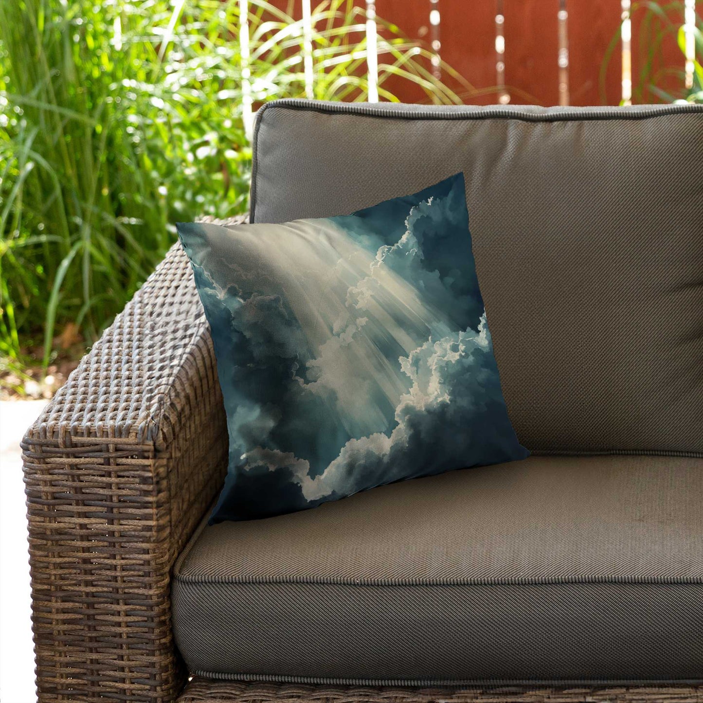 Beam of Light Gray Poly Twill Throw Pillow Insert | Decor