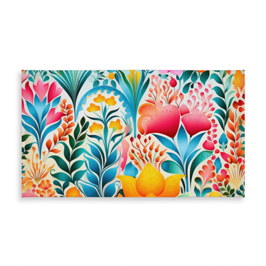 Flowing Flowers - Orange Indoor Outdoor Tablecloth for Home Decor