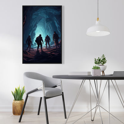 Secret Society - Purple Framed Canvas Home Decor Art