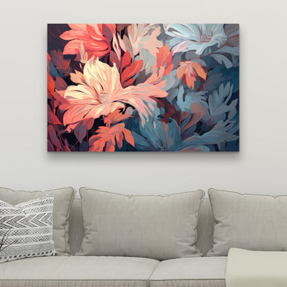 Silent charm - Turquoise Canvas Art for Home Decor