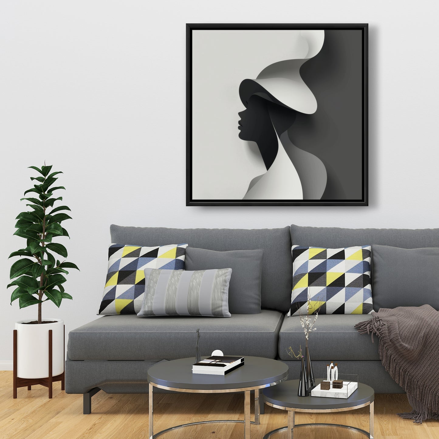 Duality - 36"x36" Framed canvas