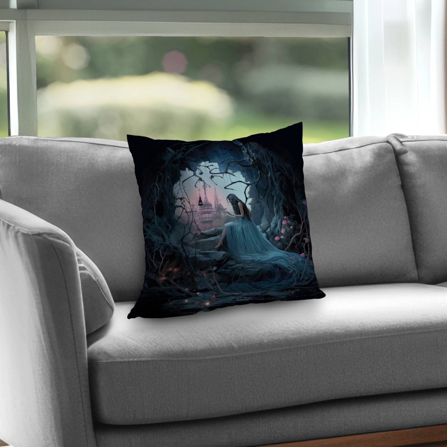 Morose cave - Throw pillow - Print on demand