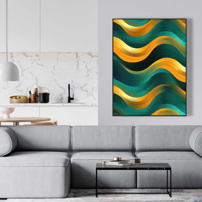 Voluptuous Black Framed Canvas - Elegant Home Decor Art