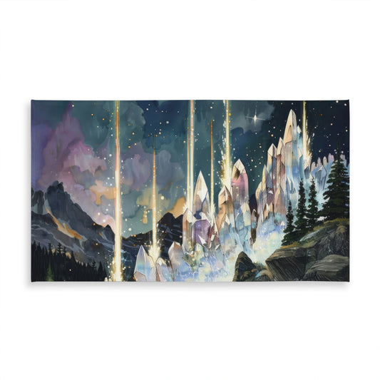 Magical beams Purple Indoor/Outdoor Tablecloth for Home Decor