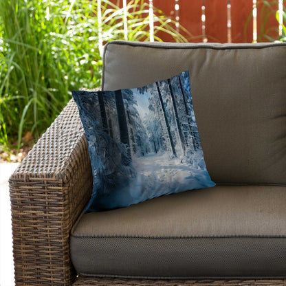 Coussin décoratif en sergé polyester Cold Forest | Accessoire de décoration intérieure