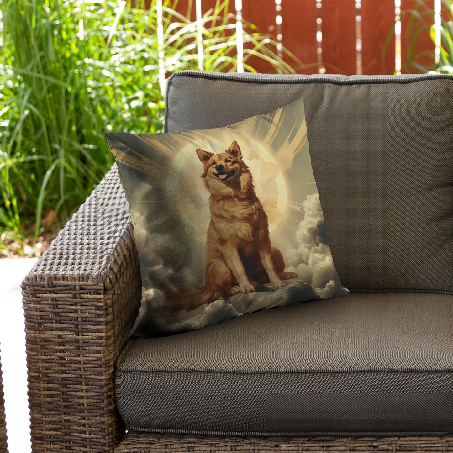 Man's Best Angel White Poly Twill Throw Pillow | Home Decor