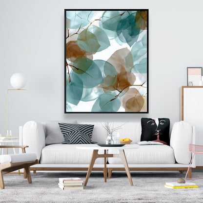 Translucent leaves - 24"x24" Framed canvas