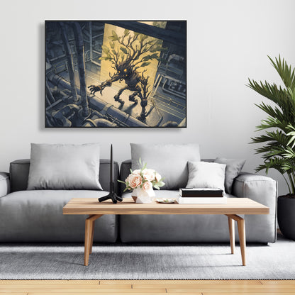 Regaining - Yellow Framed Canvas Art for Home Decor