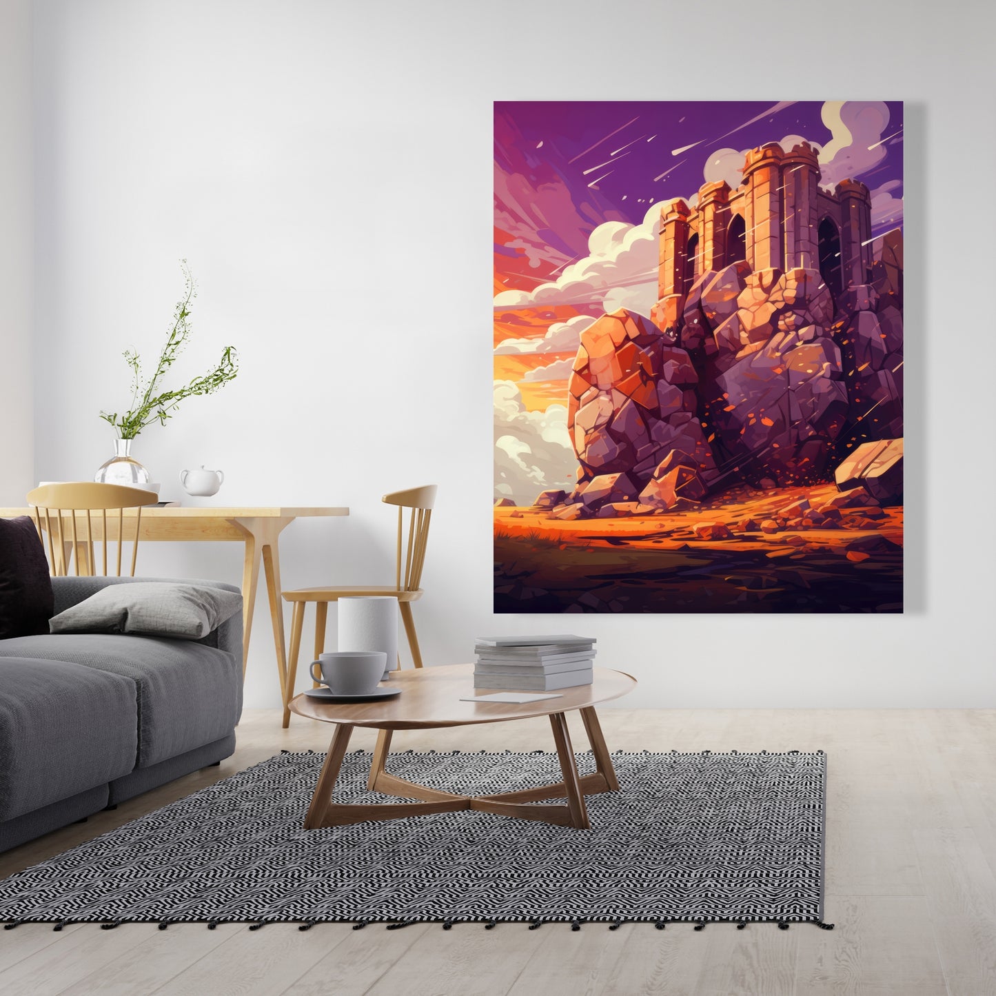 The Last Remains - Orange Canvas for Home Decor | Unique Art