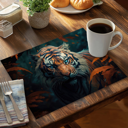 Observed White Polyester Placemat | Stylish Home Decor