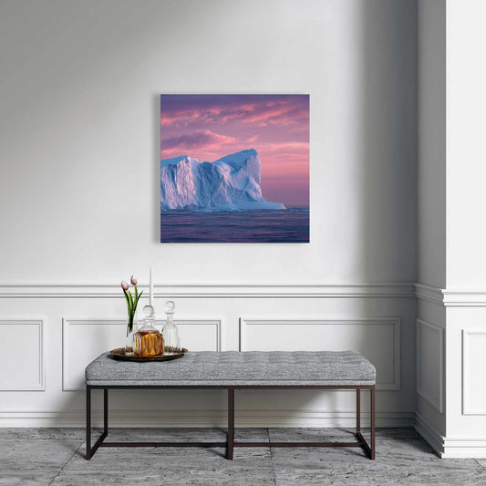 Iceberg at Dusk - Fall Snow Canvas for Home Decor | Art