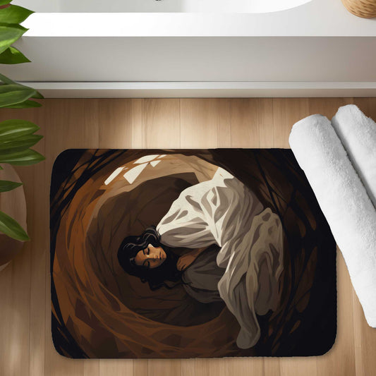 Warm embrace Black Bath Mat for Cozy Decor | Soft & Stylish
