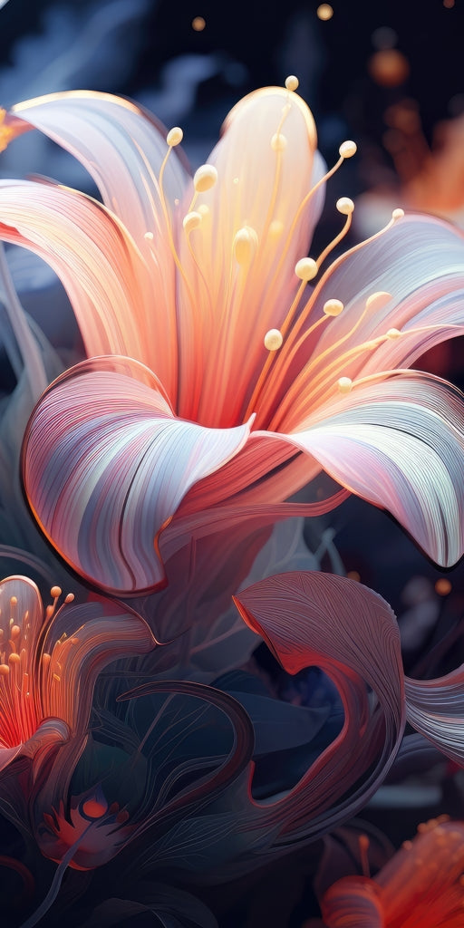 Astral bloom - Framed Canvas - Print on demand