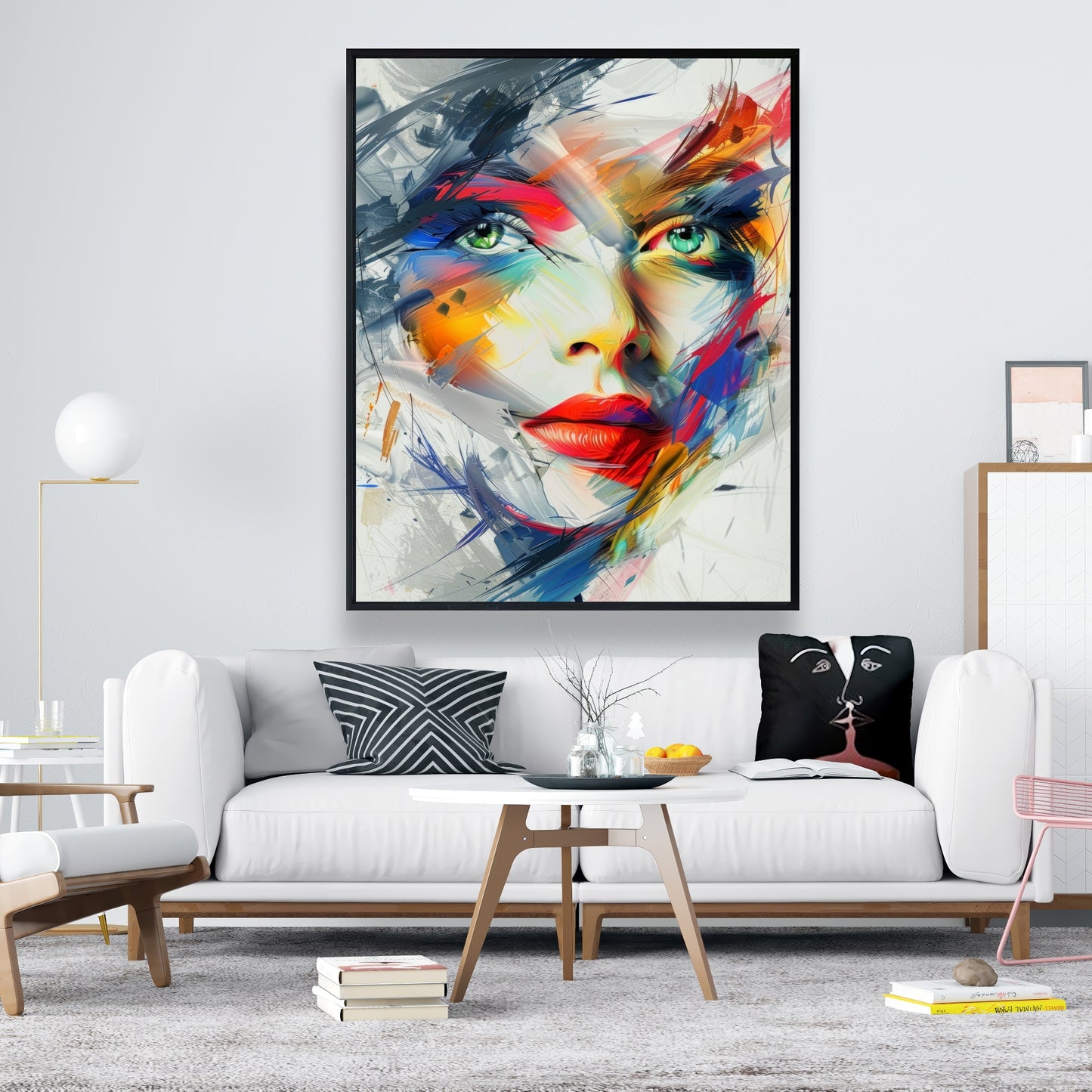 Abstract look - Framed Canvas - Print on demand