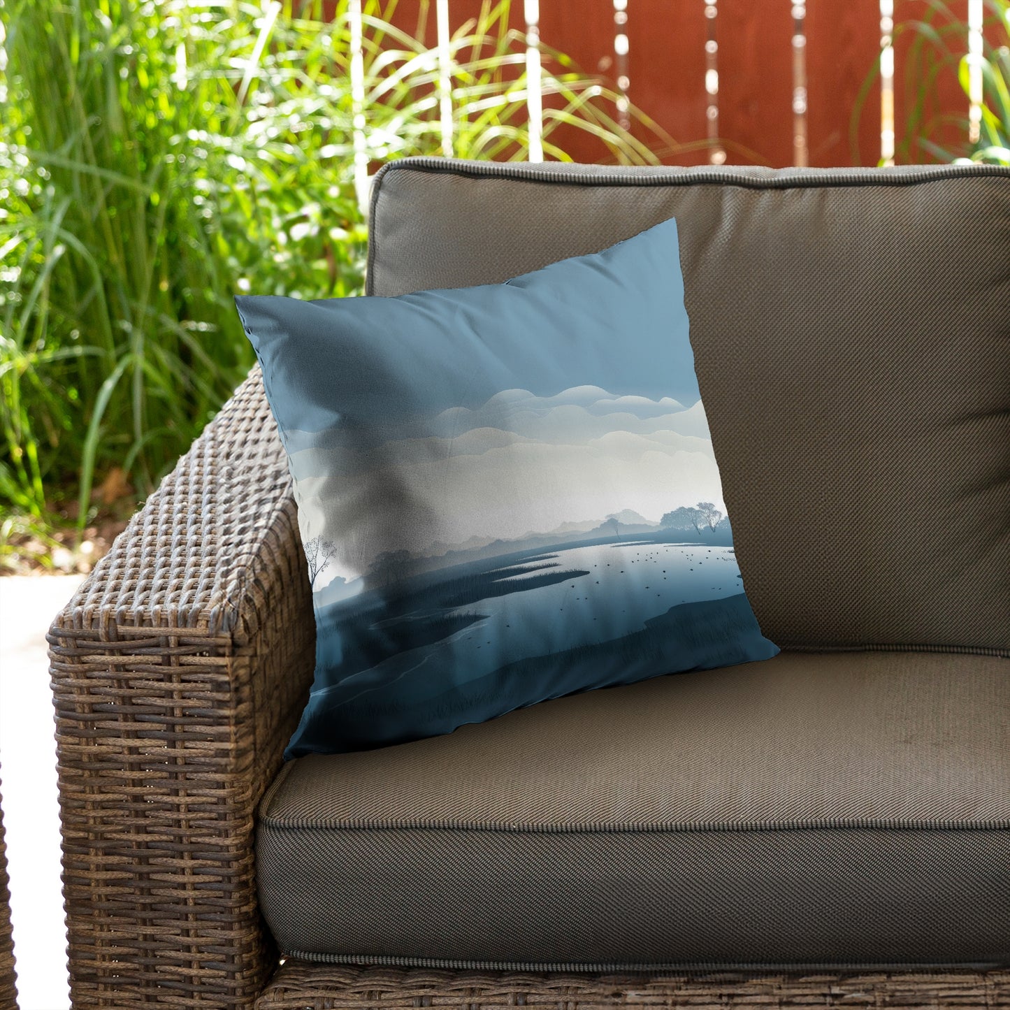 Minimalist Swamp Gray Poly Twill Throw Pillow Insert | Home Decor