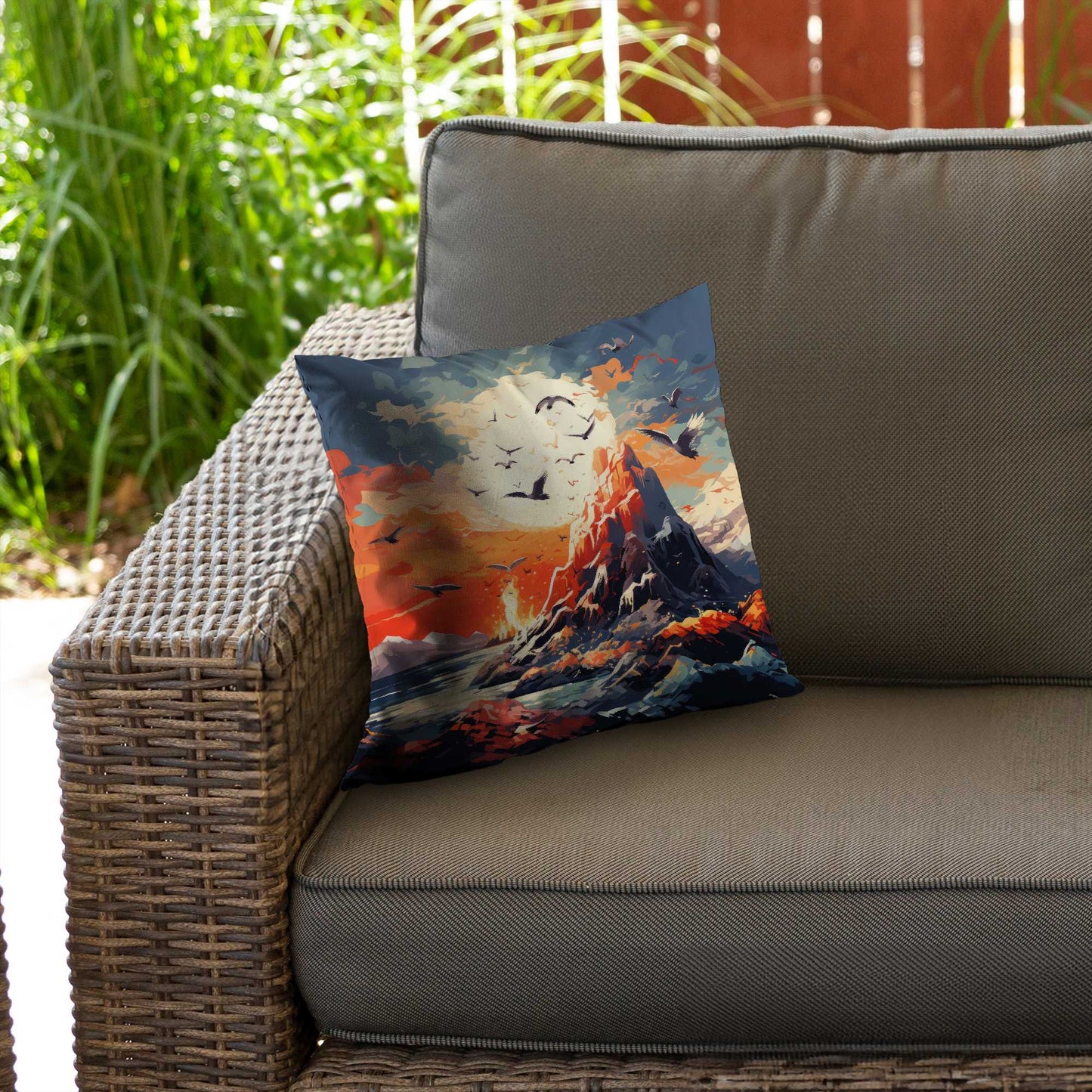 Towards Danger Poly Twill Throw Pillow | Stylish Home Decor