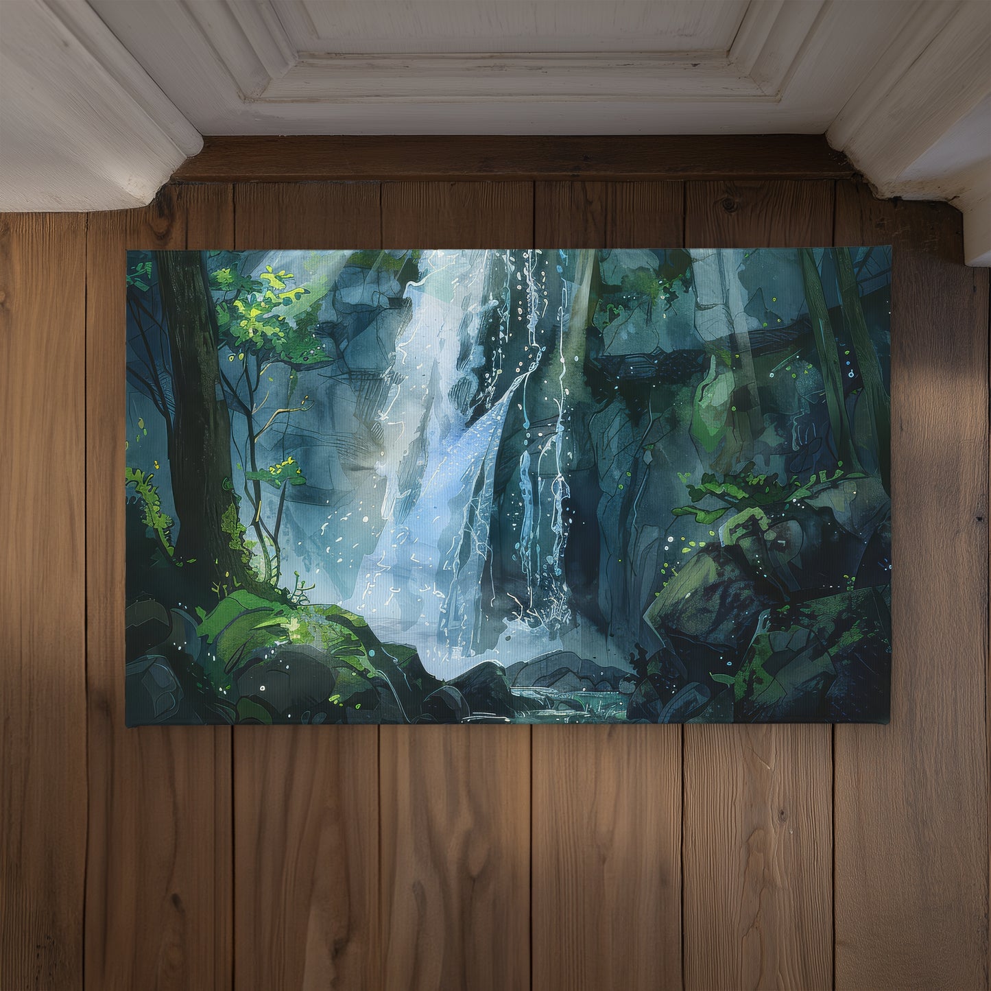 Paillasson d'automne endormi - Tapis décoratif intérieur/extérieur