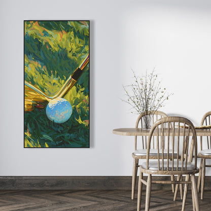 Golden club - 24"x24" Framed canvas