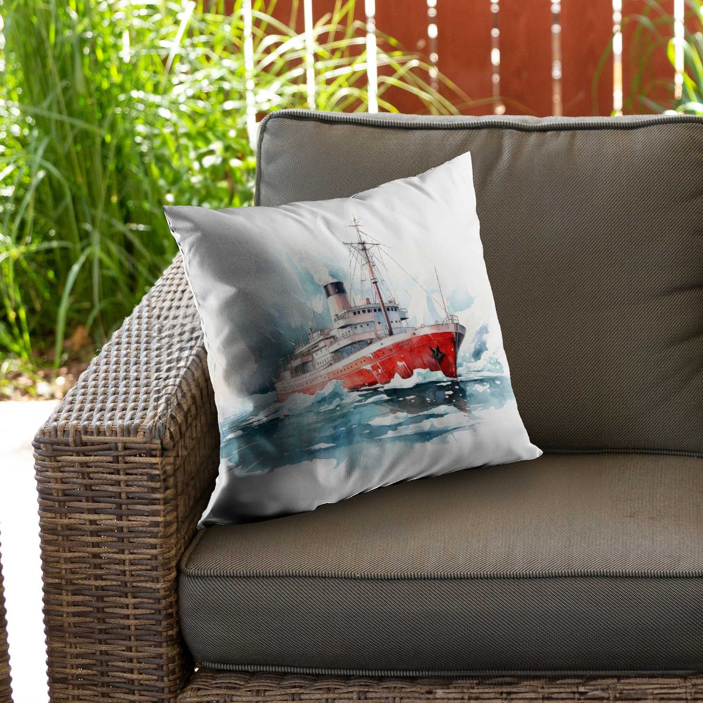Coussin décoratif Icebreaker en sergé de polyester - Accessoire de décoration confortable pour la maison