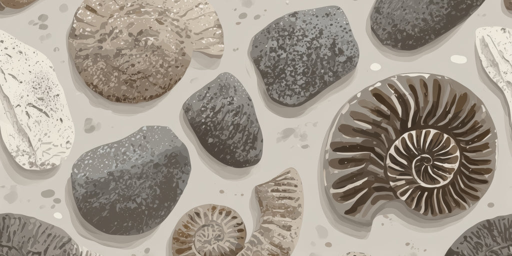 Timeless Fossil Flow Desk Mat - Elegant Home Decor Accent