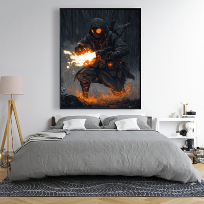Scorch - 24"x24" Framed canvas