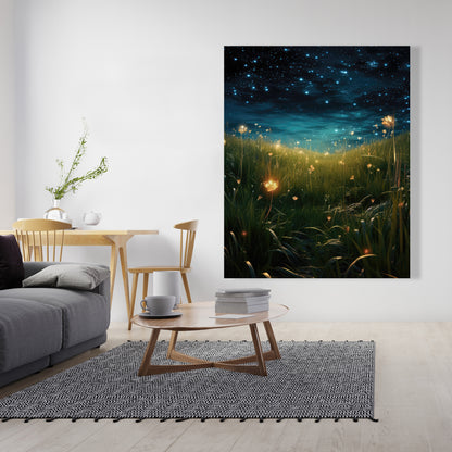 The Night Sky - Orange Canvas Home Decor | Modern Wall Art