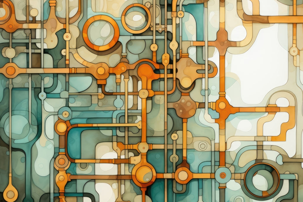 Turns and Bends White Outdoor Area Rug for Home Decor