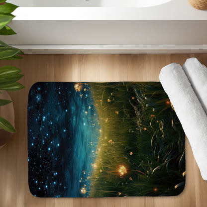The night sky Blue bath mat for stylish home decor | Soft & Cozy