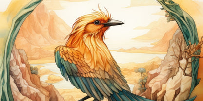 Perched bird - Desk Mat