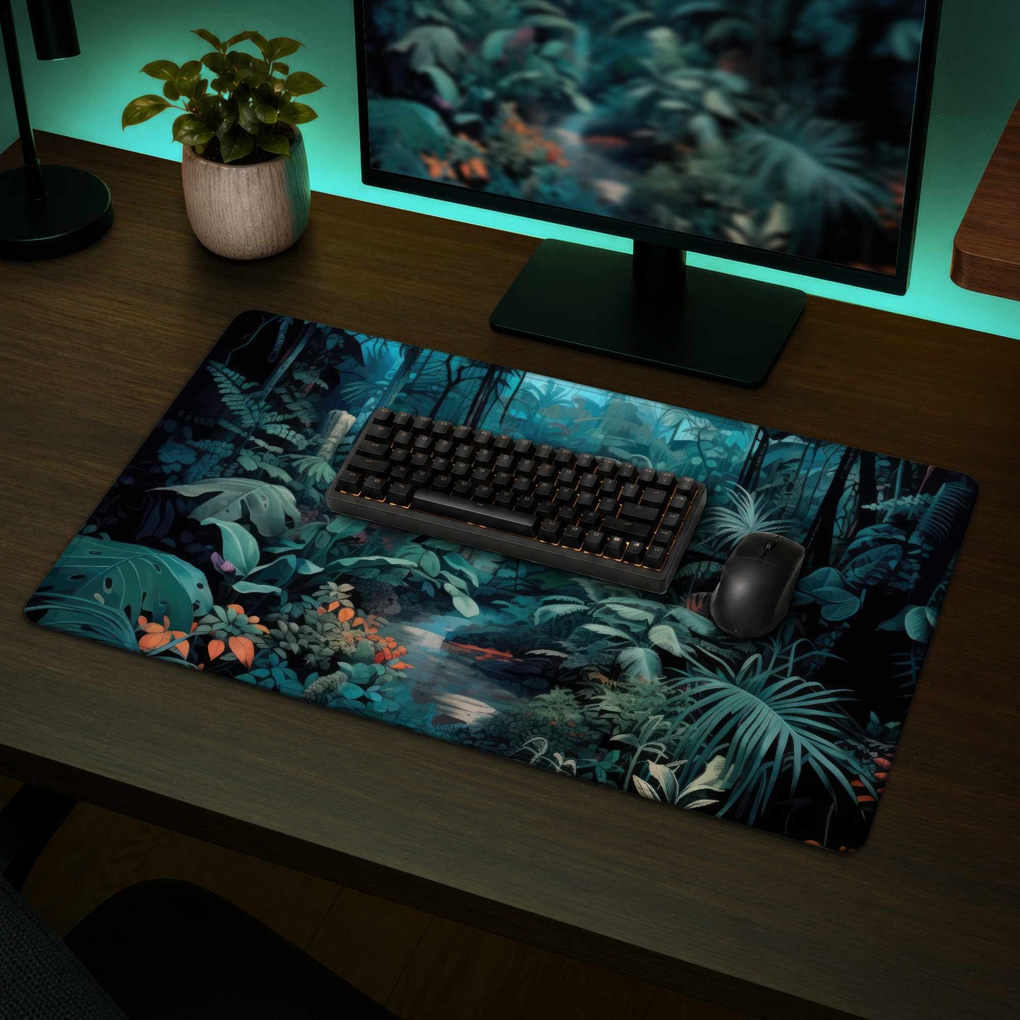 Tapis de jeu "Au cœur de la jungle" - Décoration d'intérieur pour gamers