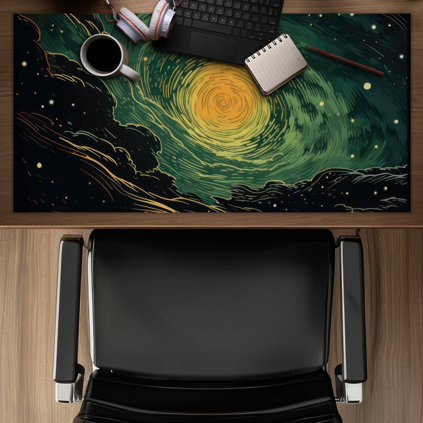Turmoil in space - Desk mat - Print on demand