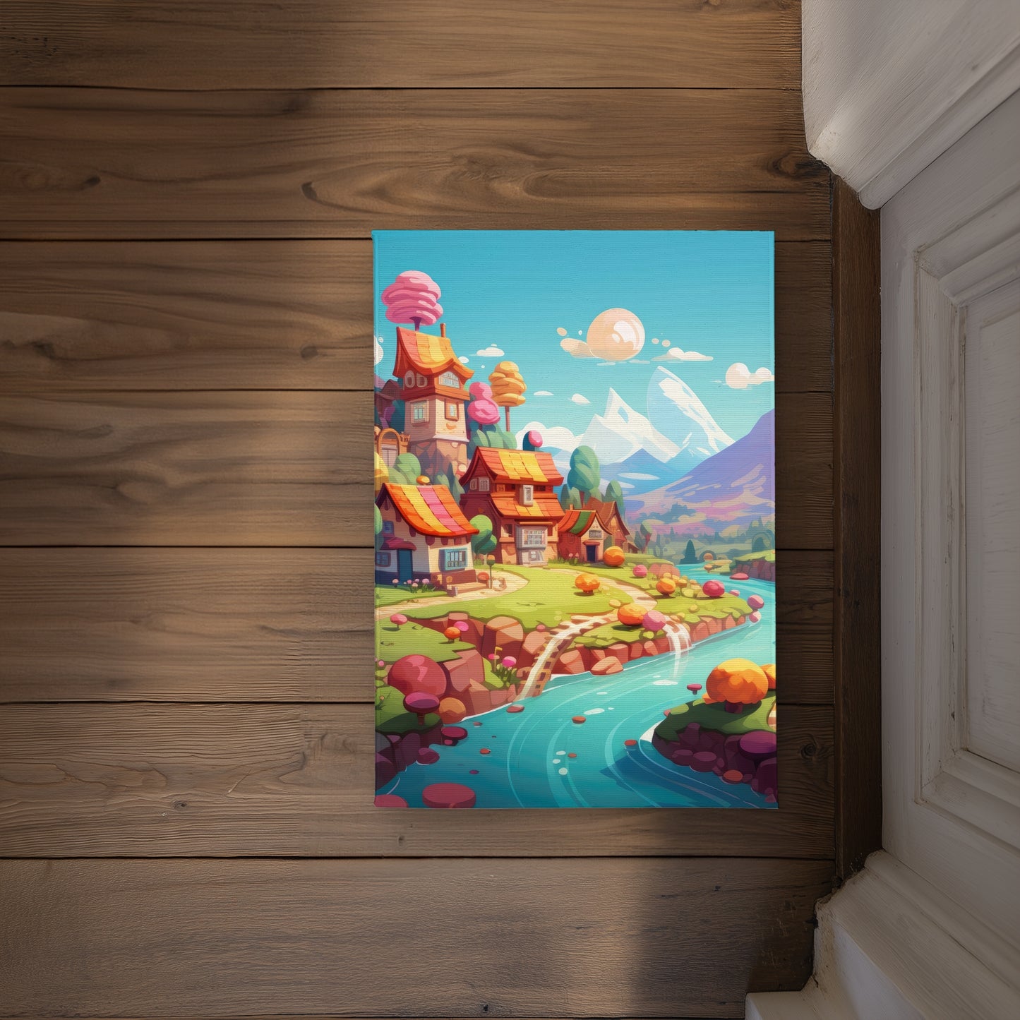 Sweet Town Purple Indoor Outdoor Door Mat | Home Decor