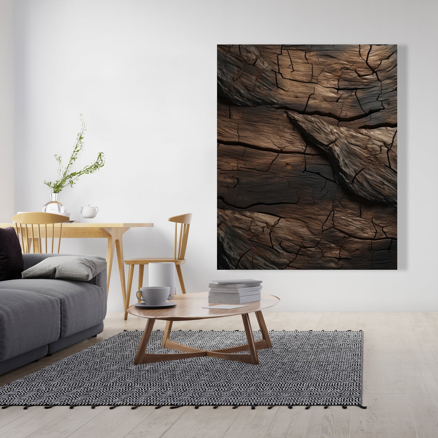 Brown wood - 32"x32" Canvas