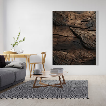 Brown wood - 32"x32" Canvas