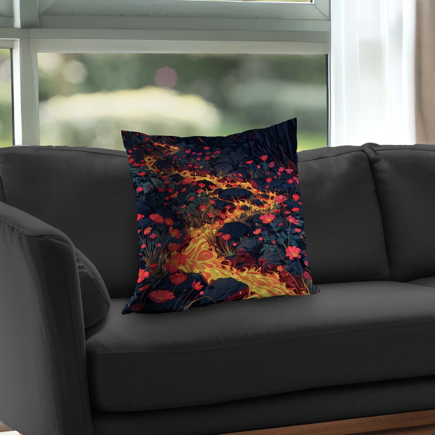 Dodging Nature Black Poly Twill Throw Pillow Insert | Home Decor