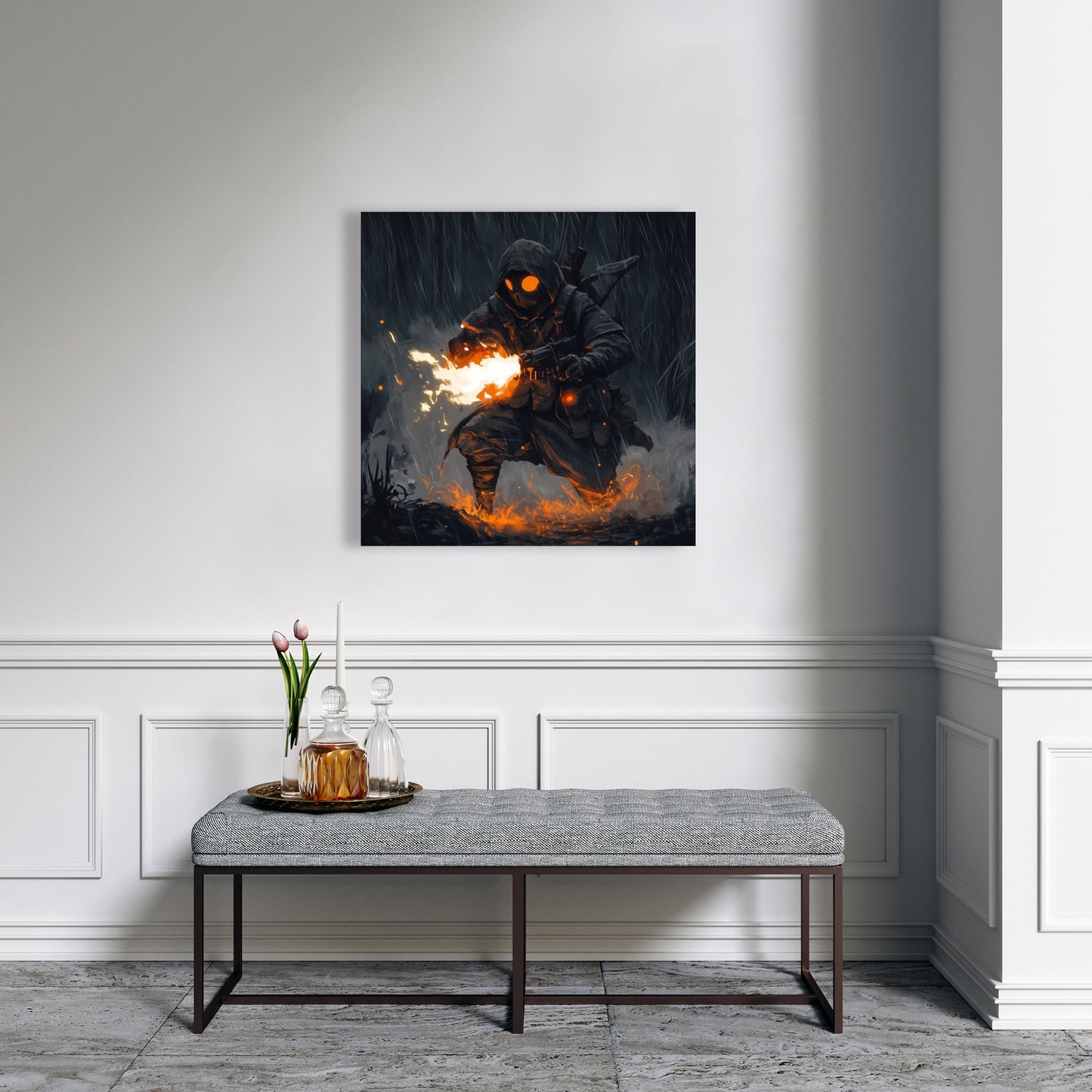 Scorch White Canvas - Stylish Home Decor for Any Space