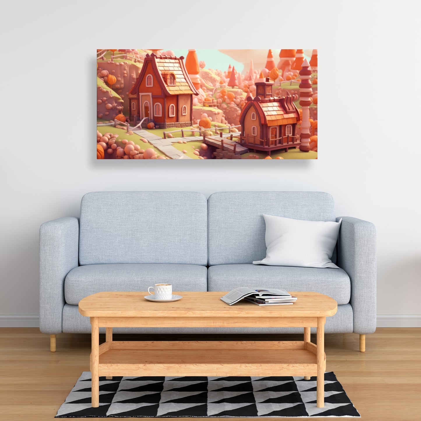 Toy Town - Orange Canvas Home Decor for Vibrant Spaces