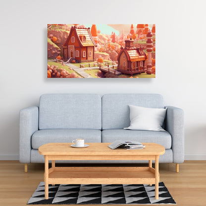 Toy Town - Orange Canvas Home Decor for Vibrant Spaces