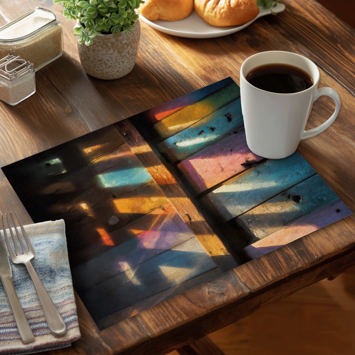 Casting Rainbows Polyester Placemat for Home Decor | Stylish