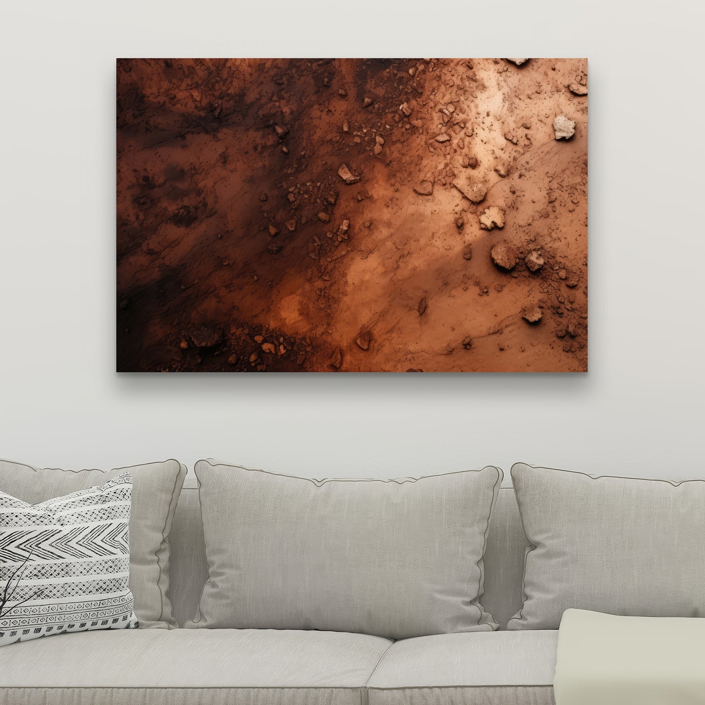 Digging White Canvas Art - Stylish Home Decor Piece