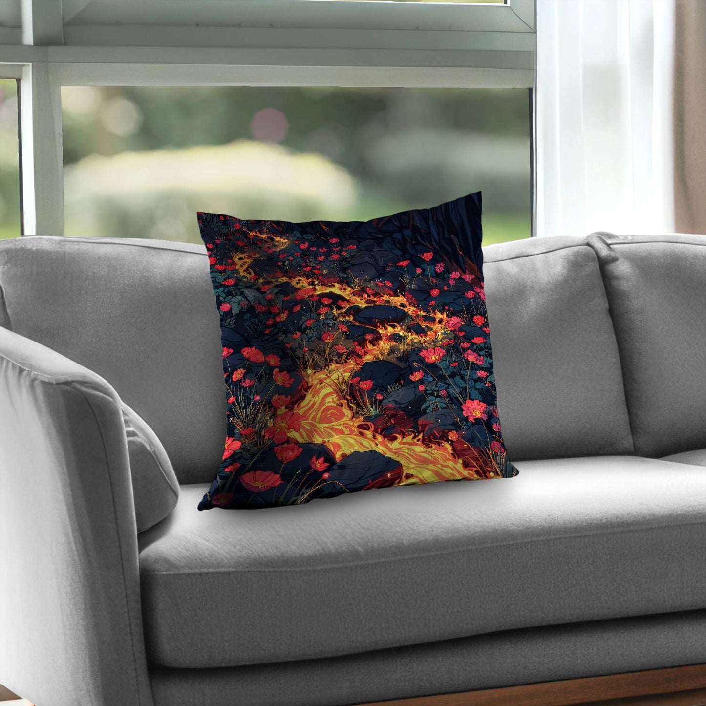 Dodging nature - Throw pillow - Print on demand