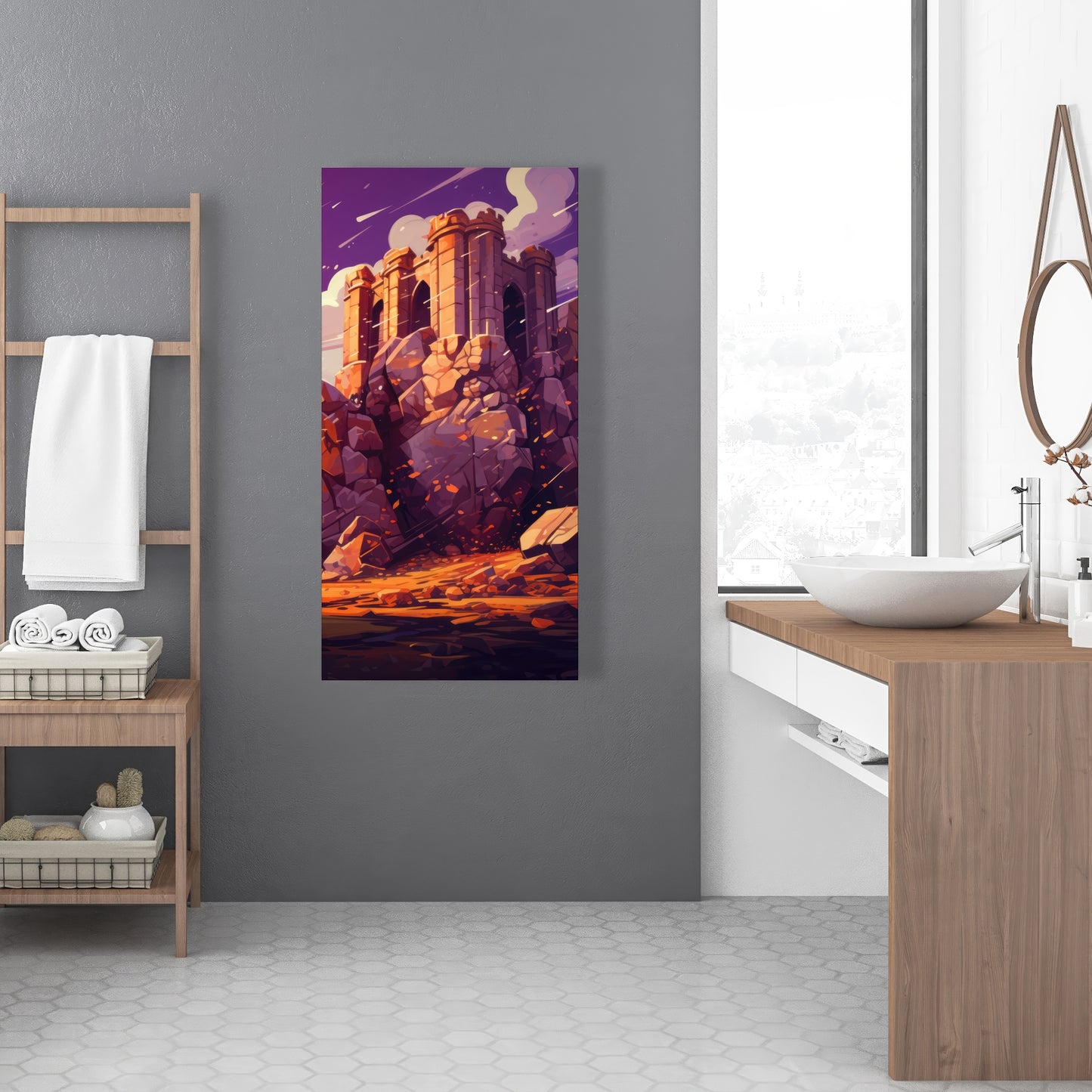 The Last Remains - Orange Canvas for Home Decor | Unique Art