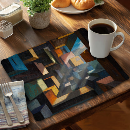 Boxed Up Braided Polyester Placemat for Stylish Home Decor