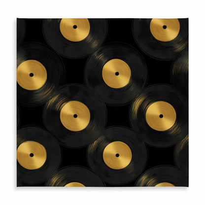 Golden Groove Circles Tablecloth | Indoor Outdoor Decor