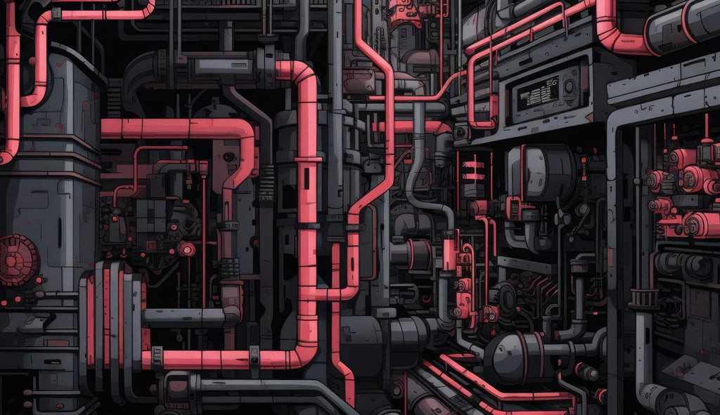 Tubular Nightmare - Black Indoor Outdoor Tablecloth | Decor