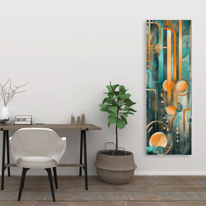 Astrological Machinery - Gold Canvas Home Decor for Elegance