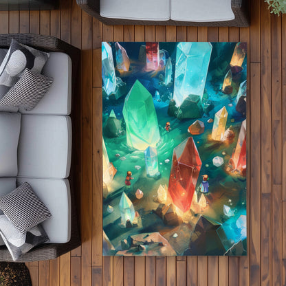 The Quest Turquoise Outdoor Area Rug | Home Decor Essentials