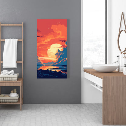Orange and Blue - Yellow Canvas for Home Decor | Vibrant Art